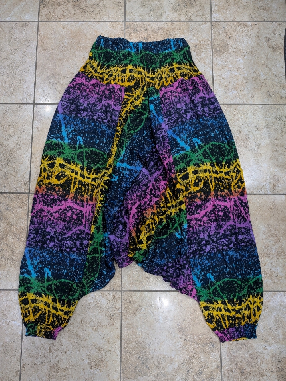 Rainbow Tie-dye Harem Pants Made In Thailand One Size Fits Most